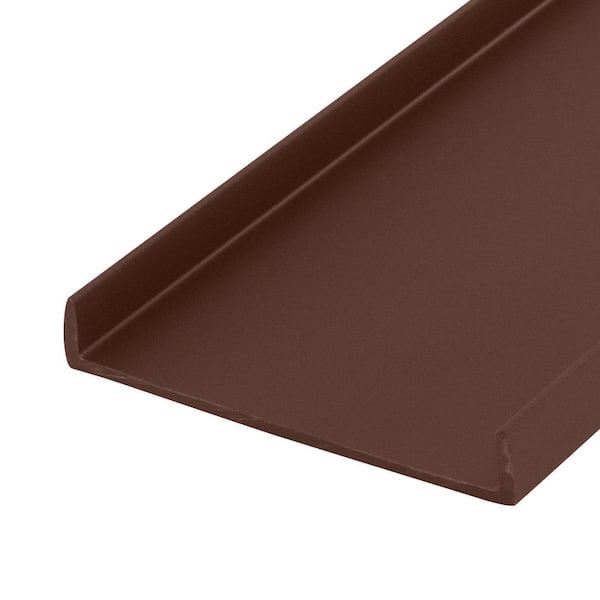 Outwater 1/4 in. D x 2 in. W x 72 in. L Brown Styrene Plastic U-Channel Moulding Fits 2 in. Board, (10-Pack)