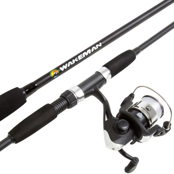 Wakeman Outdoors Swarm Series Spinning Rod and Reel Combo in Blackout