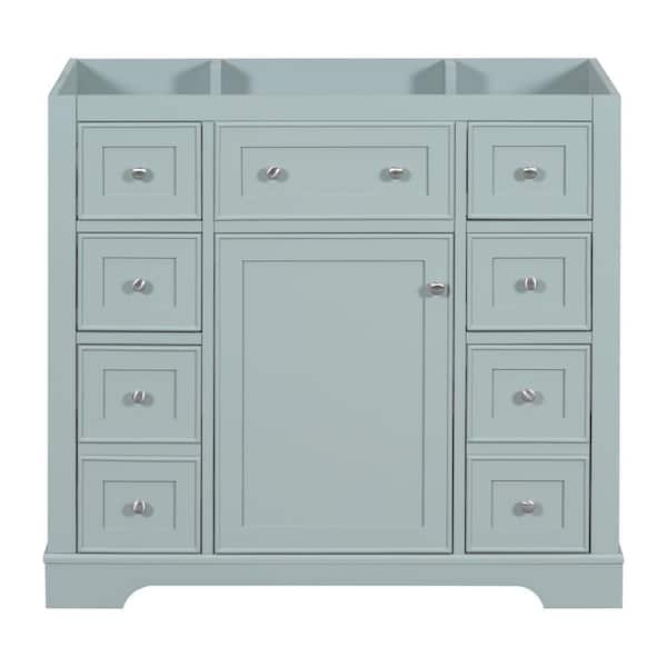 Unbranded 36 in. W x 18 in. D x 33 in. H Bath Vanity Cabinet without Top in Green