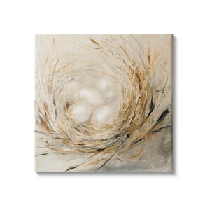 Abstract Baby Bird Egg Nest Countryside Animals by Third and Wall Unframed Animal Art Print 24 in. x 24 in.