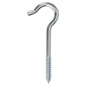 #8 Zinc-Plated Steel Screw Hooks (25-Pack)