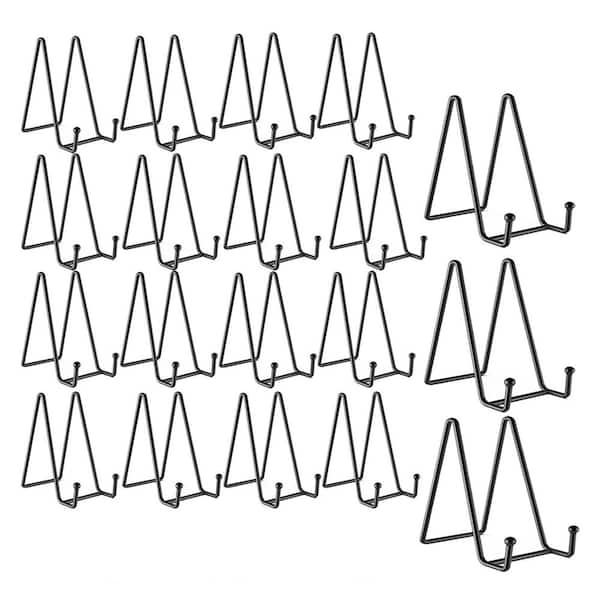 18 Pack Metal Plate Display Stands 4.5in Easel Picture Frame