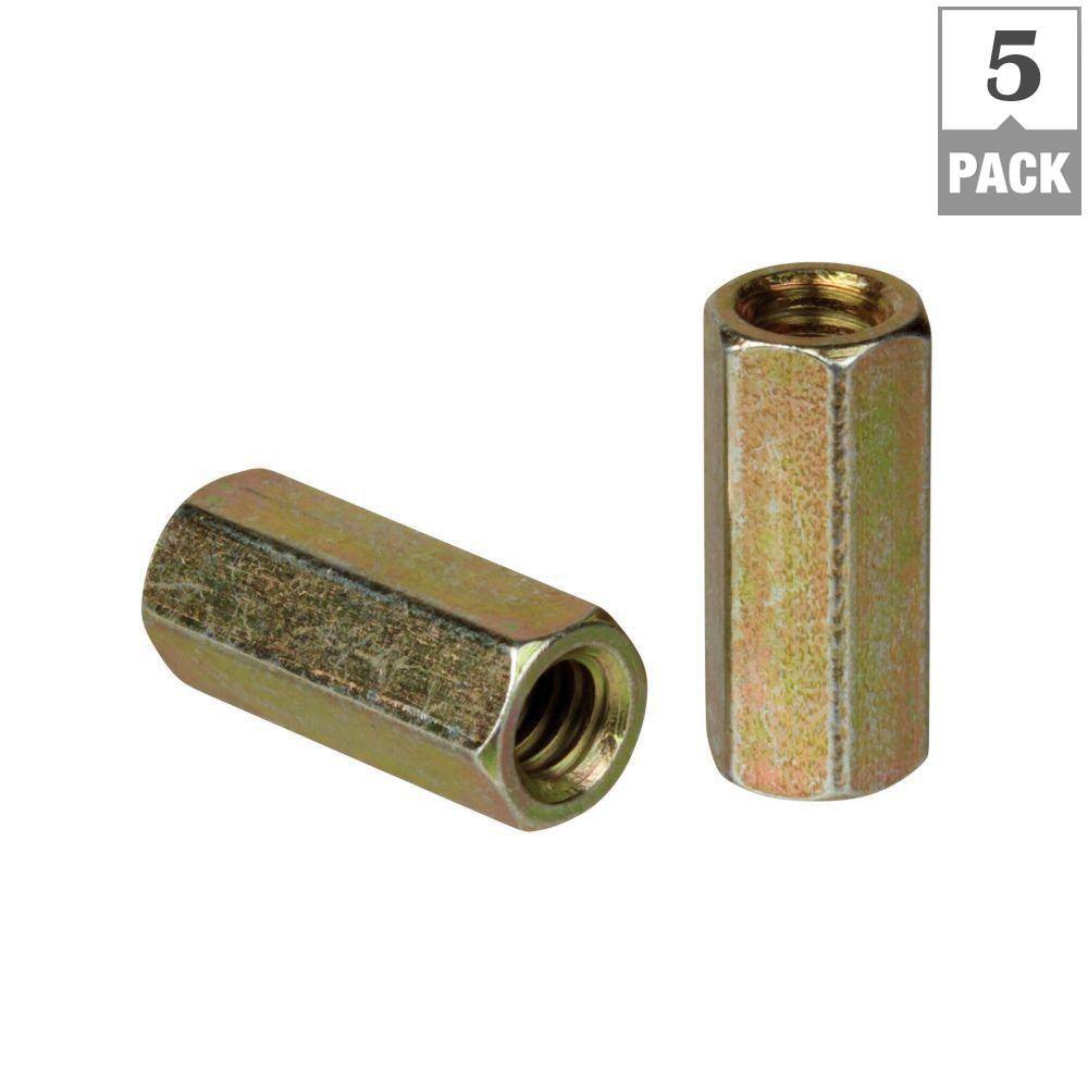 Pack of 12 3/8"-16 Zinc Plated Threaded Rod Couplings 