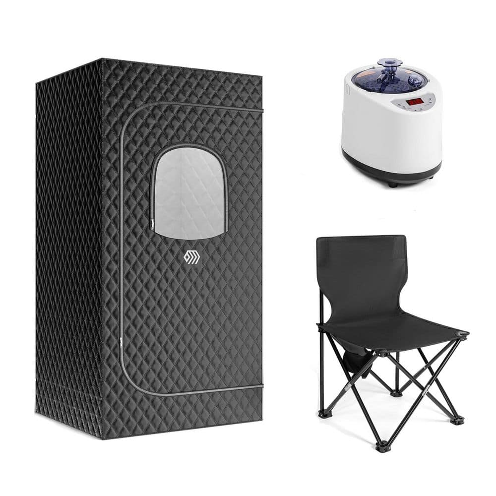 Home Personal Indoor Portable Steam Sauna Tent with Steamer Remote Control Folding Chair and Foot Mat Spa Set price history on PriceWatchPro
