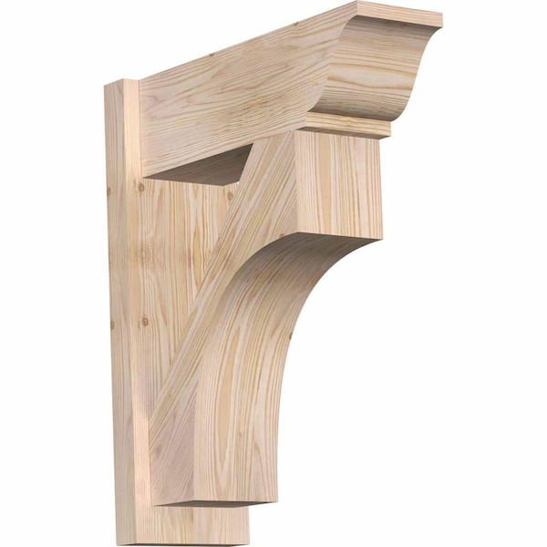 Ekena Millwork 8 in. x 26 in. x 22 in. Westlake Traditional Smooth Douglas Fir Outlooker