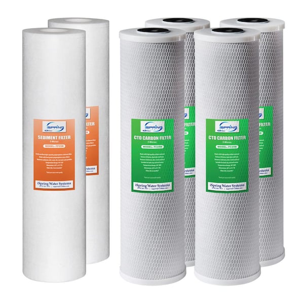 Unbranded 3-Stage Whole House Water Filter Replacement with Sediment and Carbon Block Cartridges, Fits WGB32B, 2 Sets