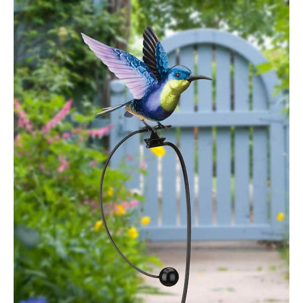 Solar Powered Artificial Flying Butterfly Hummingbird Lawn Stake Garden  Yard Art