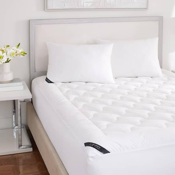Unbranded Elegance Cotton White King Mattress Pad
