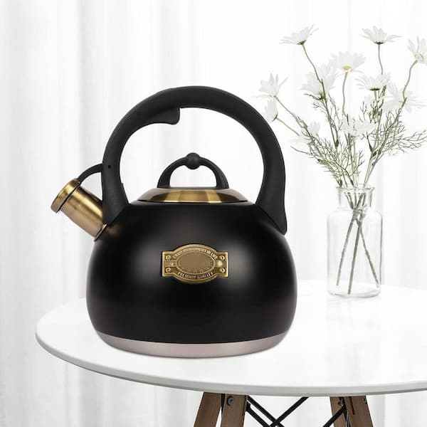 Lynzavix 13-Cup Silver Classic Stovetop Tea Kettle Food Grade