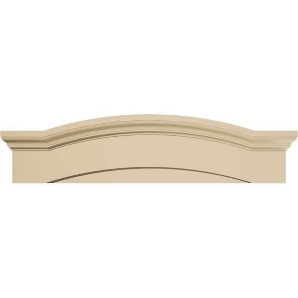Ekena Millwork 42-in W x 10-1/2-in H x 2-3/4-in P Eyebrow Signature Urethane Pediment, Primed Tan