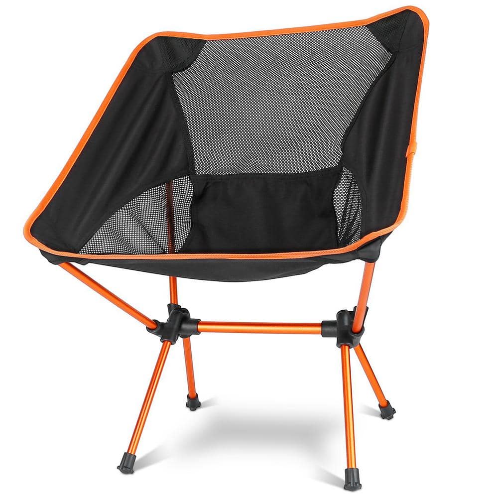 Angel Sar Orange and Black Foldable UltraLight Camping Chair JCMC5885