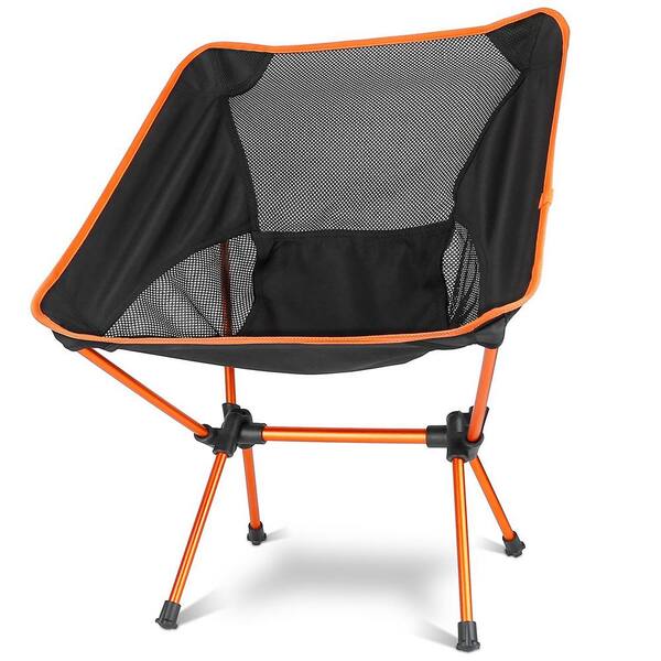 Angel Sar Orange and Black Foldable Ultra-Light Camping Chair