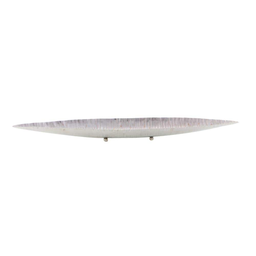 Modern Oval Stainless Steel Decorative Bowl with Stand, 34"W