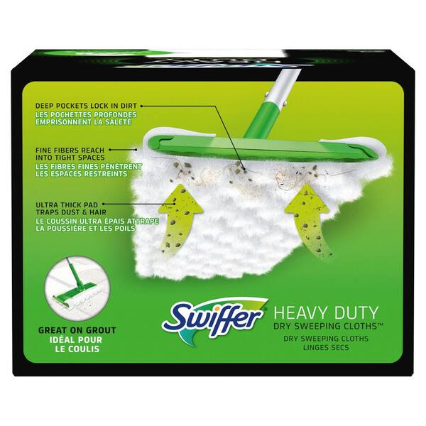 Swiffer Sweeper Heavy Duty Dry Sweeping Cloth Refill Pads Unscented (20-Count)  003700077197 - The Home Depot