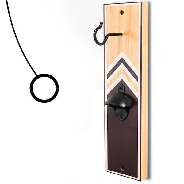 SWOOC Hook & Ring Toss Game for Adults Chevron Stained All Weather w/Bottle  Opener & Magnetic Catch-Easy Setup -5 Plus Games HOOK-RING-WALL-STAINED -  The Home Depot