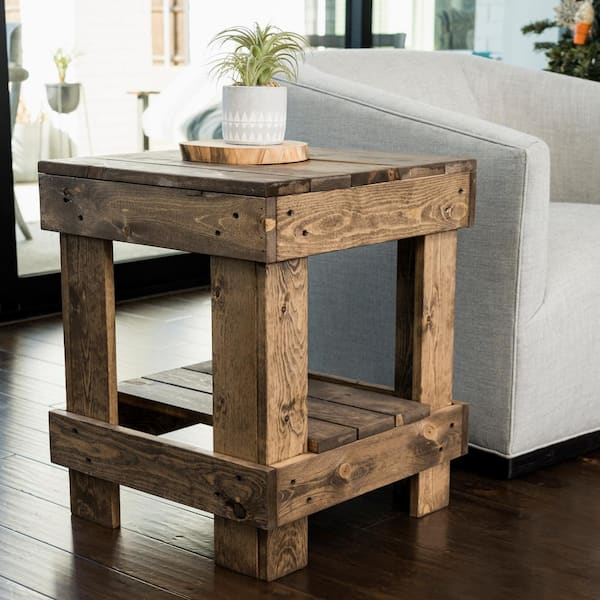 Landmark pine online wood coffee table