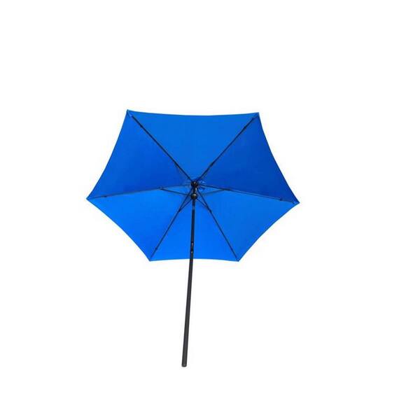 9 royal blue patio umbrella 9' Round with Push-Button Tilt and Hand Crank Lift System, Market Umbrella in Navy for Patio, Deck, and Yard by Sun-Ray : Patio, Lawn & Garden Available in a variety of colors to choose from that best match your patio dcor 9ft Market Patio Umbrella 8