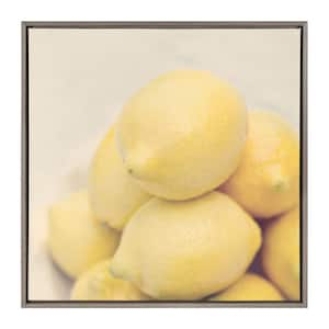 Sylvie "Lemons" by F2Images Framed Canvas Wall Art 30 in. x 30 in.