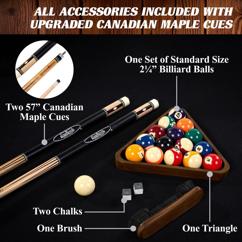 Barrington 8' Slate-Tech Urban Billiard Table with Accessories