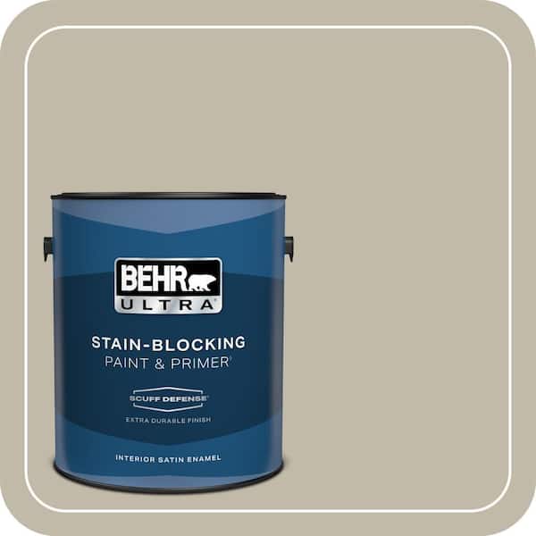 BEHR ULTRA 1 gal. Home Decorators Collection #HDC-FL13-10 Wilderness Gray Extra Durable Satin Enamel Interior Paint & Primer