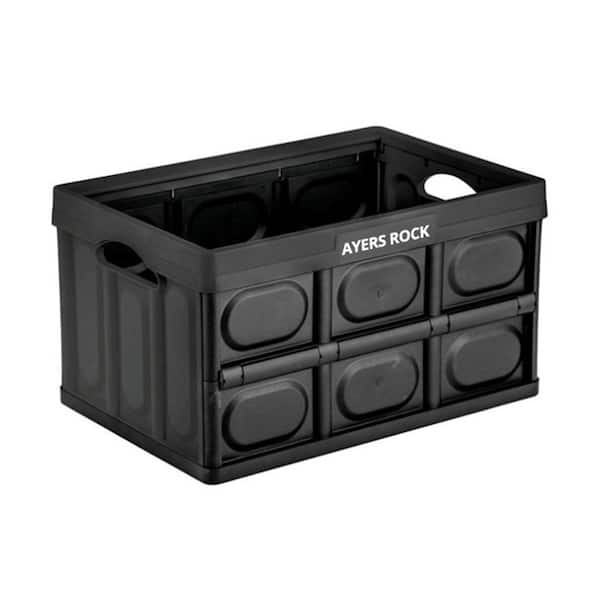 Ayer Rock 16 Gal. Storage Box in Black with General-Pocket Type Camping  Folding Box Table SKT-PKT-BL - The Home Depot