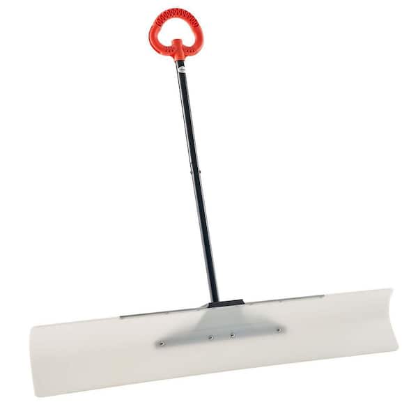 Heavy Duty 41 in. Metal Handle Plastic Snow Shovel for Driveway Ergonomic Grip