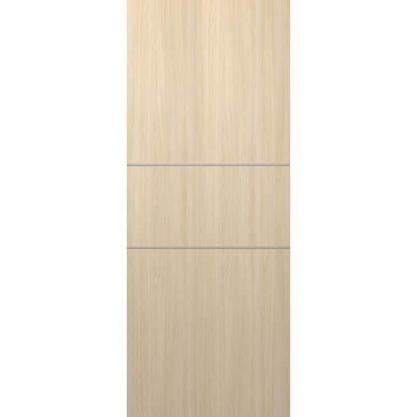 Belldinni Optima 2H 30 in. x 80 in. No Bore Solid Composite Core Loire Ash Composite Wood Interior Door Slab