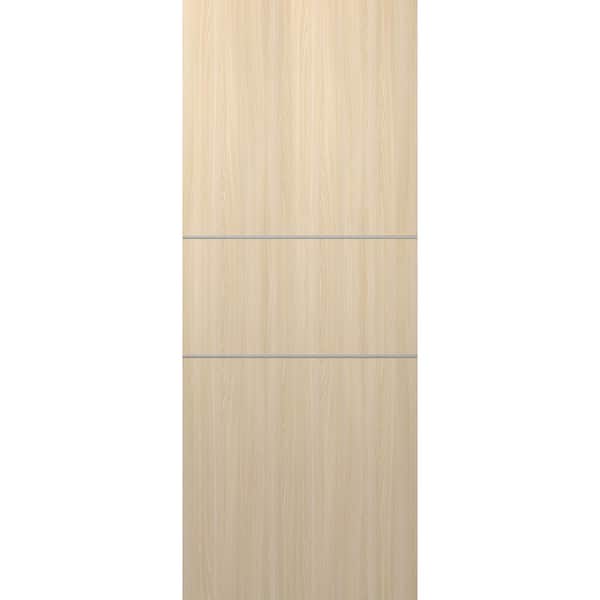 Belldinni Optima 2H 24 in. x 96 in. No Bore Solid Composite Core Loire Ash Composite Wood Interior Door Slab