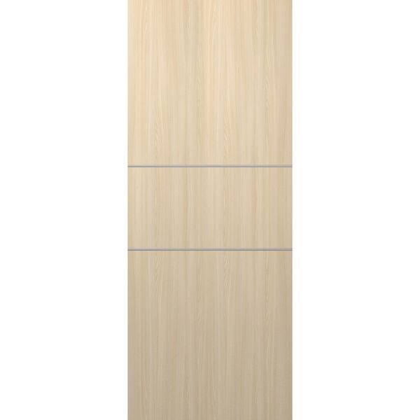 Belldinni Optima 2H 36 in. x 96 in. No Bore Solid Composite Core Loire Ash Composite Wood Interior Door Slab