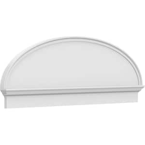 2-3/4 in. x 62 in. x 22-3/8 in. Elliptical Smooth Architectural Grade PVC Combination Pediment Moulding