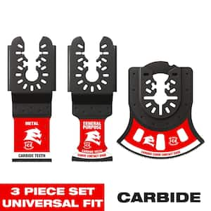 Universal Fit Carbide Oscillating Blade Set (3-Piece)