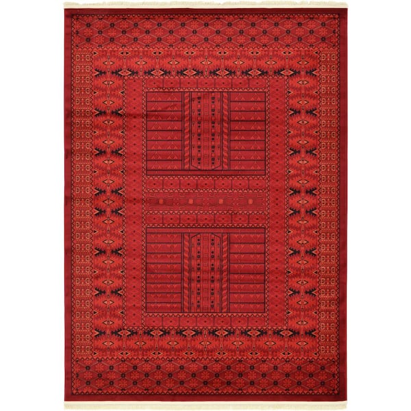 Tekke Roosevelt Red 7' 0 x 10' 0 Area Rug