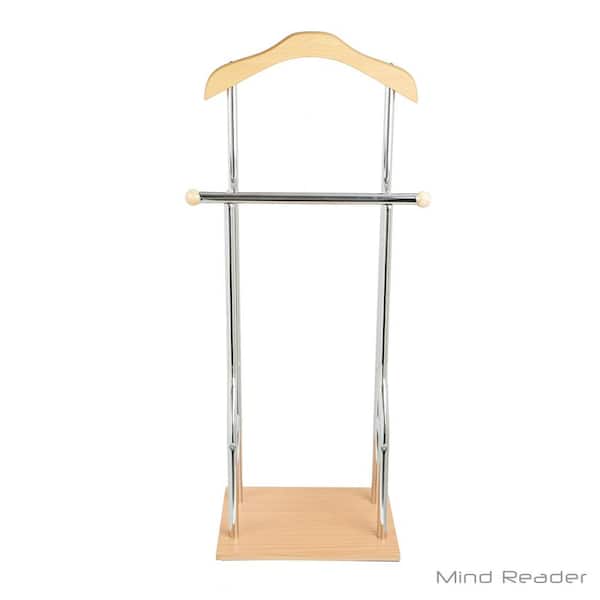 Mind Reader Silver Bamboo Clothes Rack 19.88 in. W x 43.31 in. H
