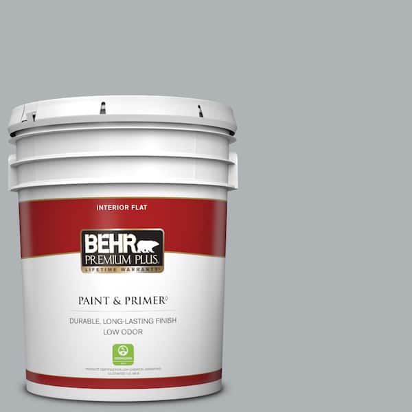 BEHR PREMIUM PLUS 5 gal. #N510-3 Stargazer Flat Low Odor Interior Paint & Primer