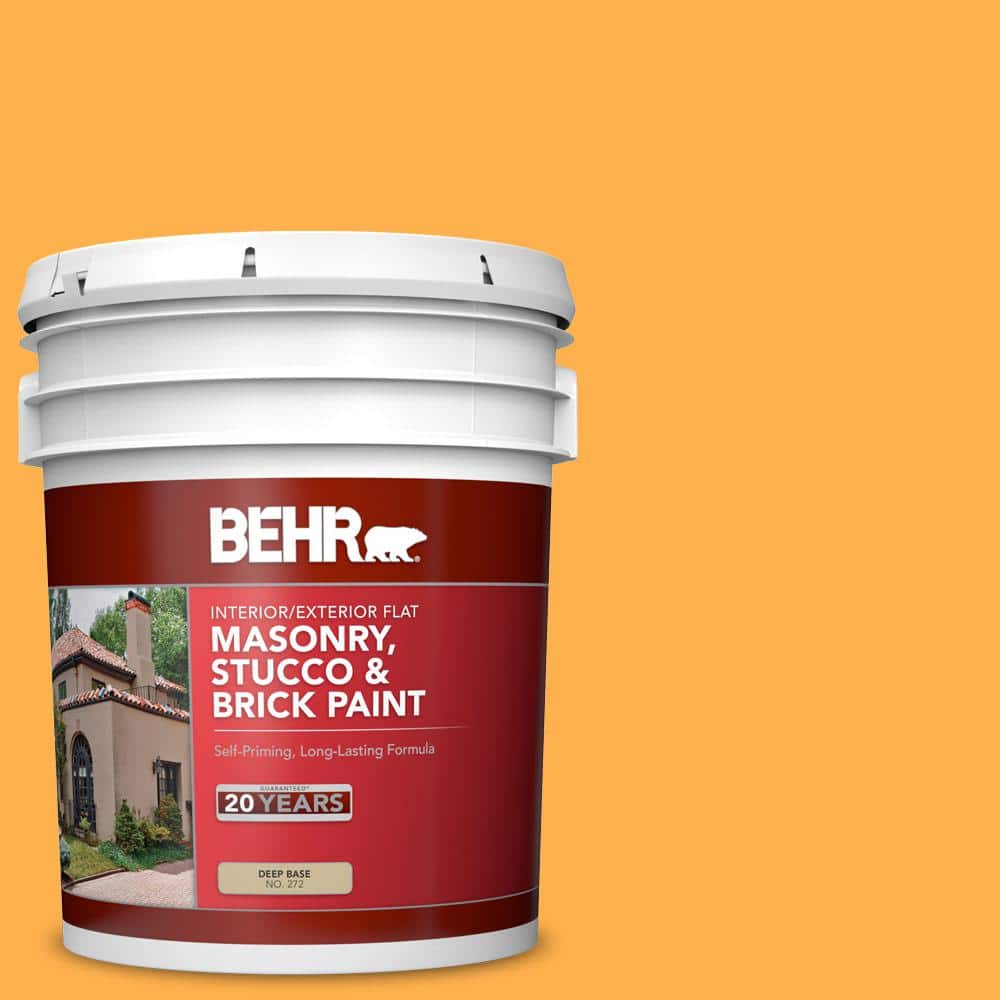 5 gal. #P250-6 Splendor Gold Flat Interior/Exterior Masonry, Stucco and Bri