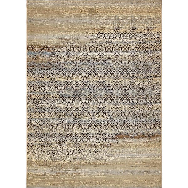 Unique Loom Outdoor Transitional Beige 8' 0 x 11' 4 Area Rug