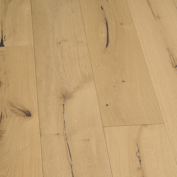 Malibu Wide Plank Anaheim French Oak 5/8 in. T x 9.4 in. W Tongue and Groove Wire Brush Engineered Hardwood Flooring (34.10 sq. ft./case)