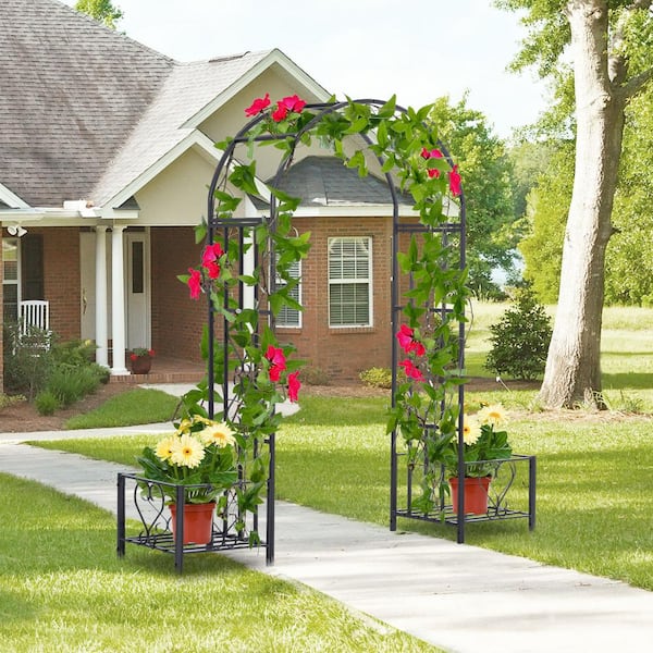 Decorative Metal Backyard Garden Arch, How To Anchor Metal Garden Arch