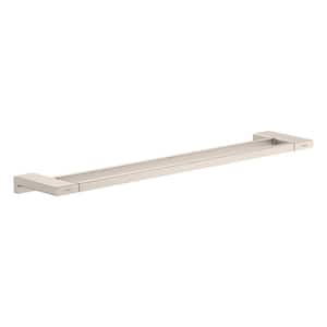 Add Storis 25 in. Wall Mounted Double Towel Bar in Brushed Nickel