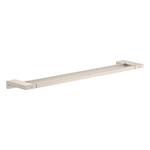 Hansgrohe Add Storis 25 in. Wall Mounted Double Towel Bar in Brushed Nickel