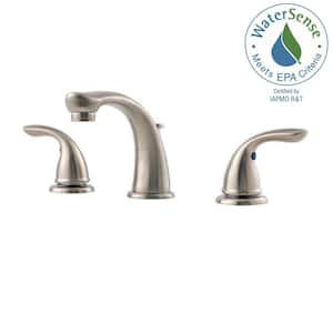 Pfirst Series 8 in. to 15 in. Widespread 2-Handle Bathroom Faucet in Brushed Nickel