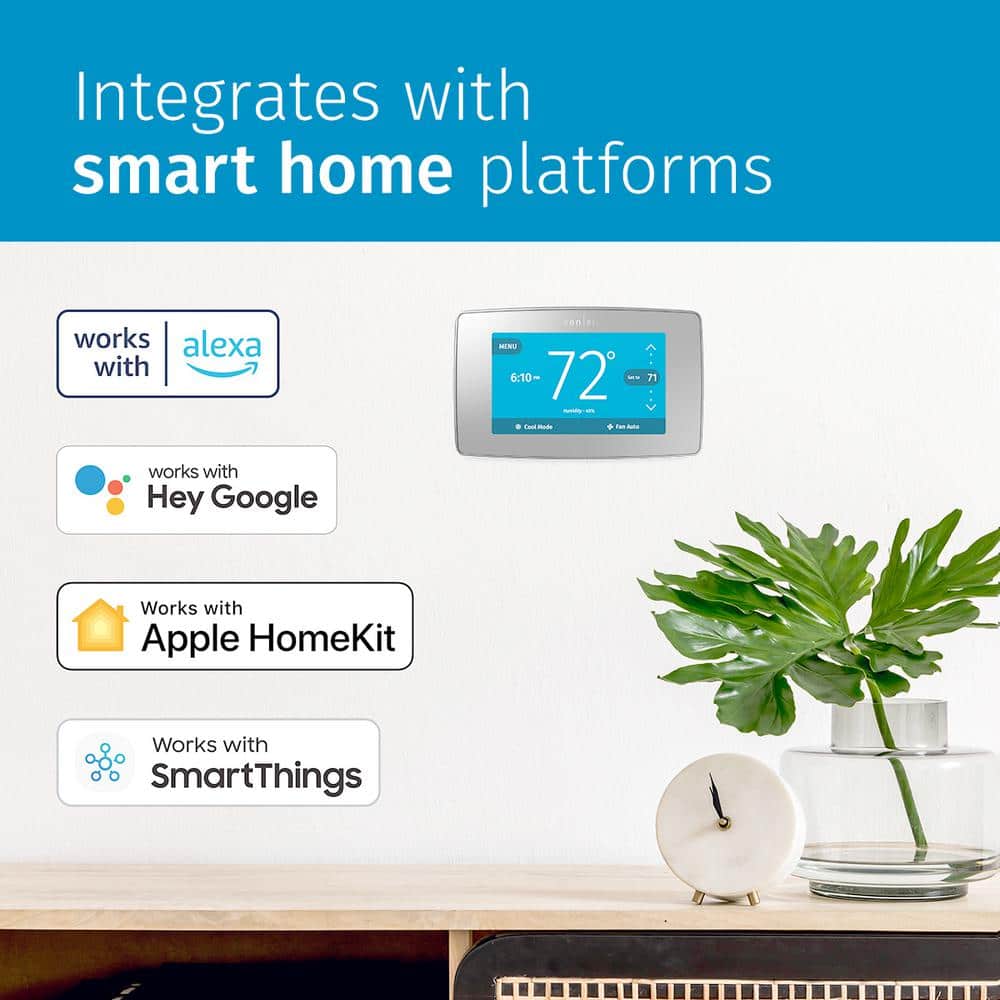 Silver Programmable Touchscreen Wi-Fi Smart Thermostat