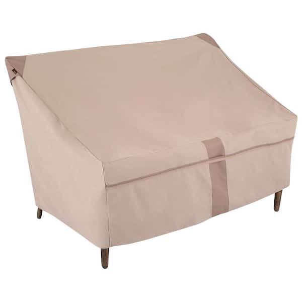 MODERN LEISURE Monterey Water Resistant Outdoor Patio Loveseat Cover, 57.5 in. W x 38 in. D x 38 in. H, Beige