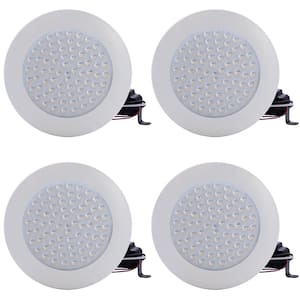 CSE Inc. 6 in. 13-Watt LED 30° Beam Angle Dimmable Downlight Cathedral Ceiling Flush Mount 3000K White Trim (4-Pack)