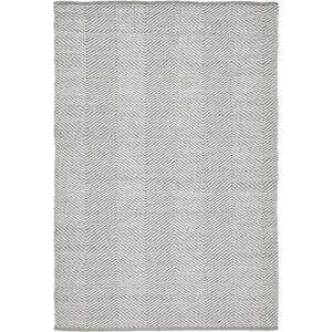 Lydia – Combination of Ivory and Silver 5 ft. 3 in. x 7 ft. 3 in. Wool and Polyester Blend Hand Woven Area Rug