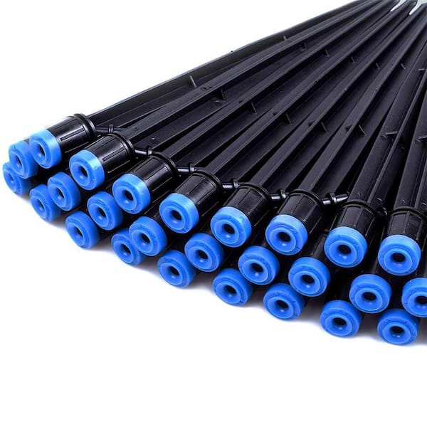 50PCS Adjustable DripEmitters w/Stakes, 360 Degree Spray for 1/4 in. Irrigation Tube, Ideal for Garden, Lawn, Flower Bed