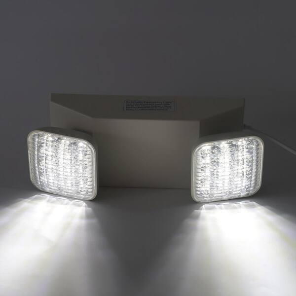 AKT LIGHTING Commercial Emergency Light - UL Certified, 2 Adjustable LED Heads, 90+ Min Backup (Pack Of 6) - View #7