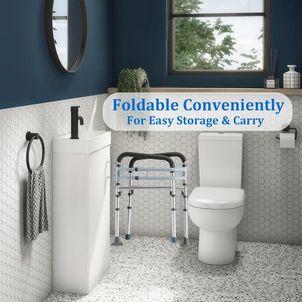 AOSUM Toilet Safety Rails For Elerly Adults (350 Lb) - Adjustable Detachable Toilet Safety Frame - View #7
