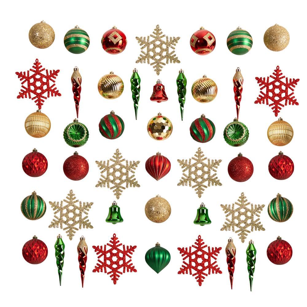 Nearly Natural Holiday Deluxe 4.5 in. Multicolor Shatterproof