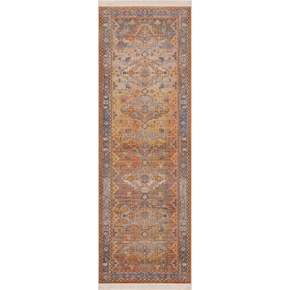 Gia Southwestern Sierra Multi-color 2 ft. x 6 ft. Medallion Polyester Runne